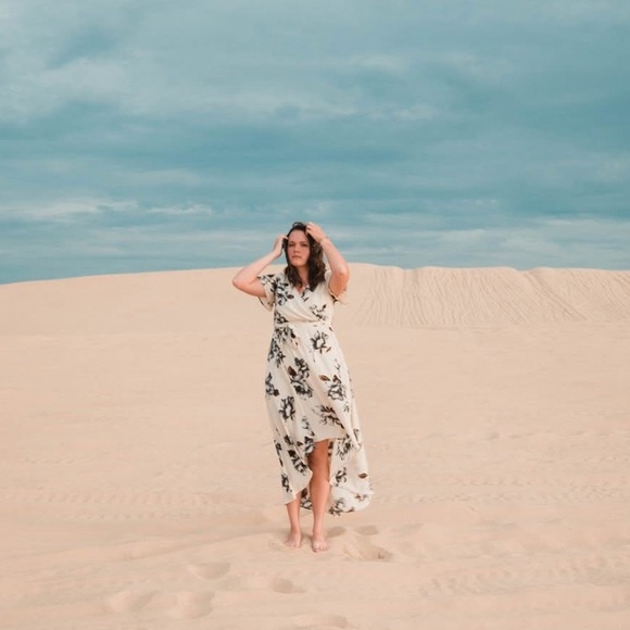 JessaKae Floral Wrap HighLow Dress - Picture 6 of 8